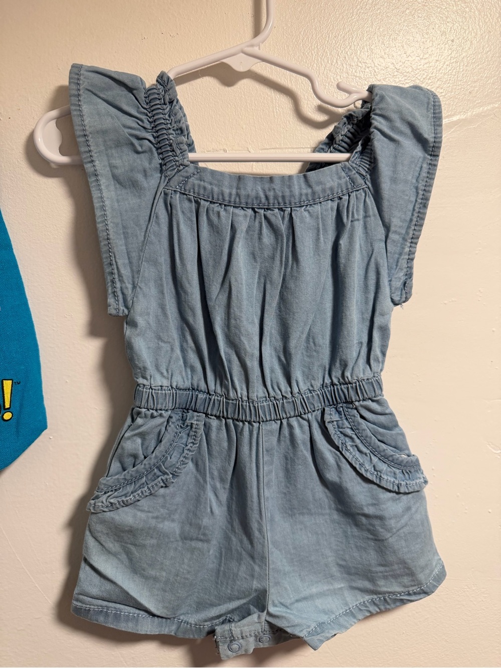 Cat & Jack Light Blue Denim Romper